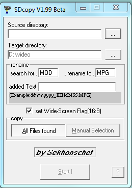 SDcopy V1.99 Beta by Sektionschef