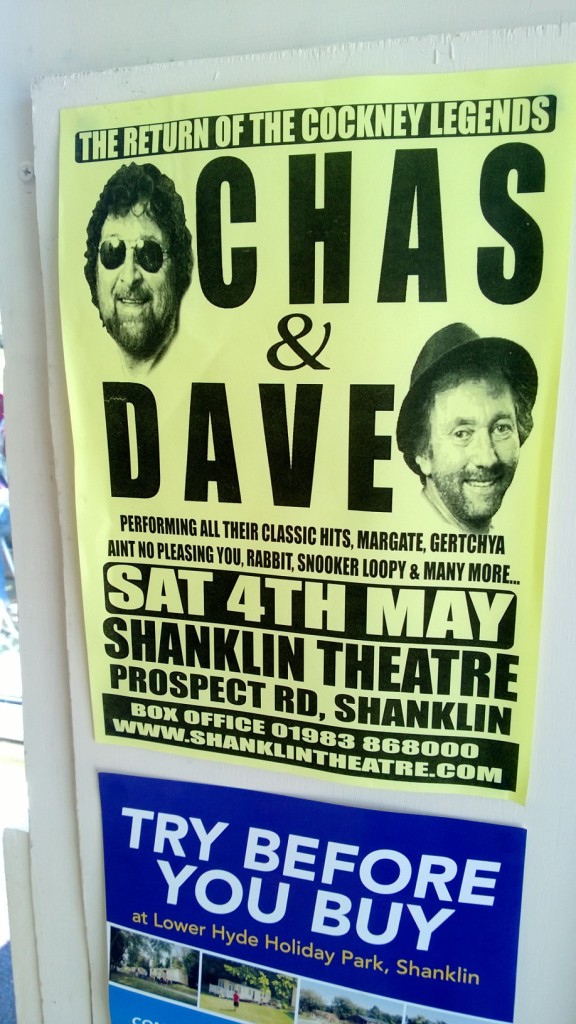 Chas and Dave poster on Isle of Wight